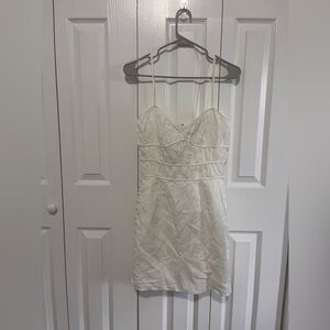 SABO Linen Mini Dress Ivory Graduation Dress Size Small